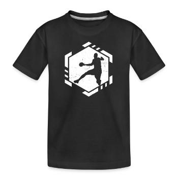 Handball Handball Players Women's Handball Players - Kids' Premium Organic T-Shirt - black - Front