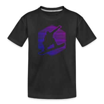 Snowboard Femme Snowboard Homme Snowboarder Snowboard - T-shirt bio Premium Enfant - noir - Devant