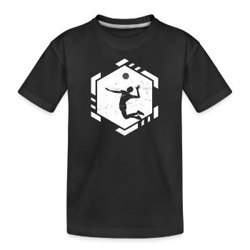 Volleyball Player Women's Volleyball Volley - Kids' Premium Organic T-Shirt - black - Front