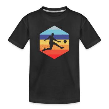 Damen Fussballspielen Fussballspieler Herren - Kinder Premium Bio T-Shirt - Schwarz - Vorne