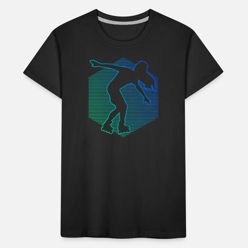 Roller Skate Men Roller Skating Roller Skating Kids' Premium Organic T-Shirt