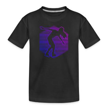 Rollerskate Rollschuhlaufen Rollschuh Damen - Kinder Premium Bio T-Shirt - Schwarz - Vorne