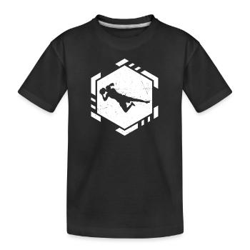 Gardien de but de football féminin masculin Gardien de but - T-shirt bio Premium Enfant - noir - Devant