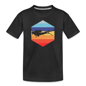 Diver Scuba Diver Scuba Taucher Diving - Kinder Premium Bio T-Shirt - Schwarz - Vorne