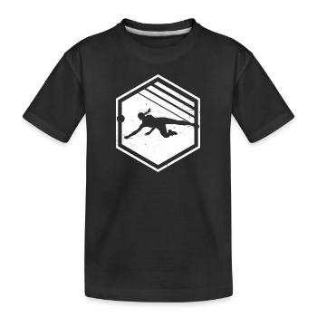 Volleyball Playing Women Volleyball Men - Kids' Premium Organic T-Shirt - black - Front