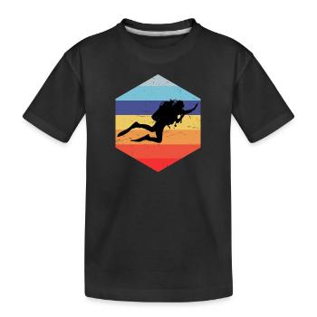 Scuba Diver Diver Scuba Diving Divers - Kids' Premium Organic T-Shirt - black - Front
