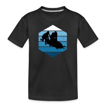 Bobsport Damen Herren Bob Bobbahn Bob fahren - Kinder Premium Bio T-Shirt - Schwarz - Vorne