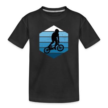 Femmes BMX Cyclisme Vélo BMX Vélo BMX Garçons - T-shirt bio Premium Enfant - noir - Devant