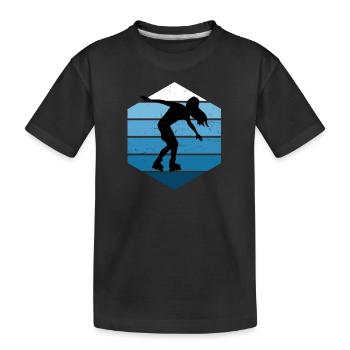 Roller Skating Skate Roller Skating Roller Skates - Kinder Premium Bio T-Shirt - Schwarz - Vorne