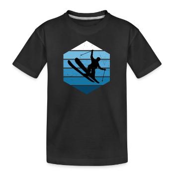 Ski Freestyle Slopestyle Freestyle Ski Men - Kids' Premium Organic T-Shirt - black - Front