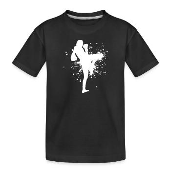 Boxeur Thaï Muay Thaï Boxe Thaï Hommes Boxe Thaï - T-shirt bio Premium Enfant - noir - Devant