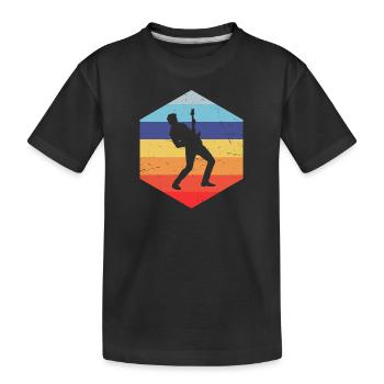 E-gitarre Gitarre akustische gitarre Guitar - Kinder Premium Bio T-Shirt - Schwarz - Vorne