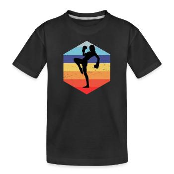 Kickboxing Kickboxing Kickboxing Hommes Boxe - T-shirt bio Premium Enfant - noir - Devant