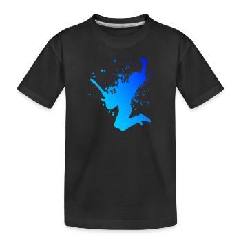 Electric guitar guitar player electric guitar guitar - Kids' Premium Organic T-Shirt - black - Front