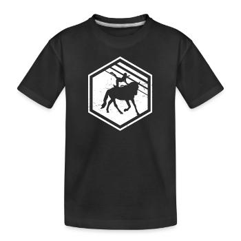 Acrobatie à cheval, gymnastique artistique à cheval, gymnastique artistique à cheval, acrobate - T-shirt bio Premium Enfant - noir - Devant