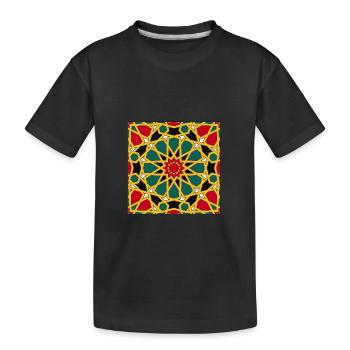 Géométrique islamique coloré royal - T-shirt bio Premium Enfant - noir - Devant