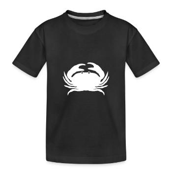 signe astrologique cancer crabe - T-shirt bio Premium Enfant - noir - Devant