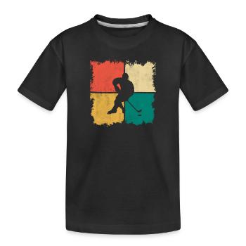 Joueurs de hockey sur glace Hockey sur glace Vintage - T-shirt bio Premium Enfant - noir - Devant