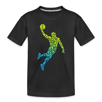 Basketball Symbols Boys Basketball Player - Kids' Premium Organic T-Shirt - black - Front