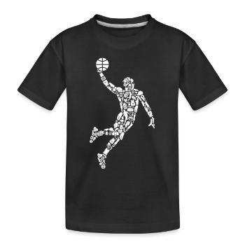 Basketball Symbols Basketball Player Basketball - Kids' Premium Organic T-Shirt - black - Front