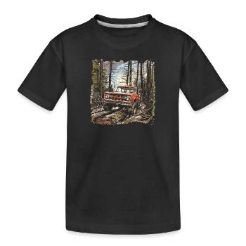 Bronco V8 Us Bestseller Classic Car - Kinder Premium Bio T-Shirt - Schwarz - Vorne