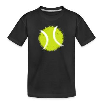 Dessin au pinceau de conception de padel et de balle de tennis - T-shirt bio Premium Enfant - noir - Devant