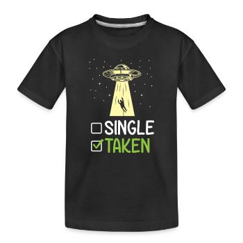 Un seul étranger pris lui offre sa drôle de Valentine - T-shirt bio Premium Enfant - noir - Devant