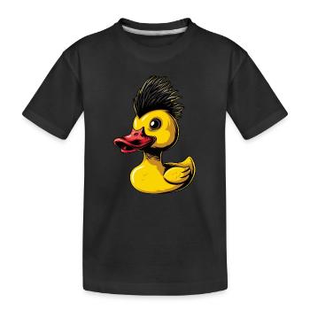 Gummientenpunk - Kinder Premium Bio T-Shirt - Schwarz - Vorne