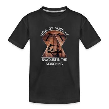Charpentier, charpentier, charpentier, charpentier, artisan, bois - T-shirt bio Premium Enfant - noir - Devant