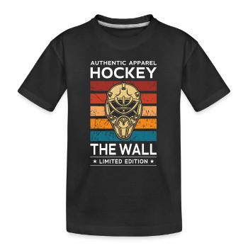 Hockey the Wall - Kids' Premium Organic T-Shirt - black - Front