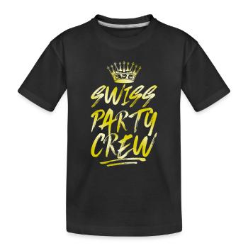 Swiss Party Crew Gold Suisse - T-shirt bio Premium Enfant - noir - Devant