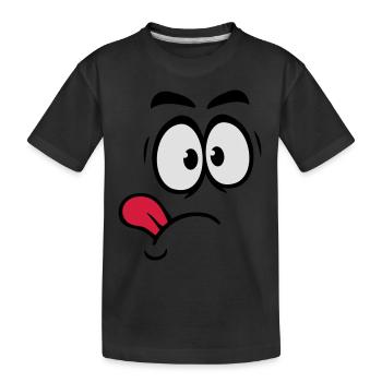 Zunge - Kinder Premium Bio T-Shirt - Schwarz - Vorne