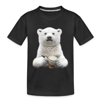 BARISTA (PLAIN) - Kids' Premium Organic T-Shirt - black - Front
