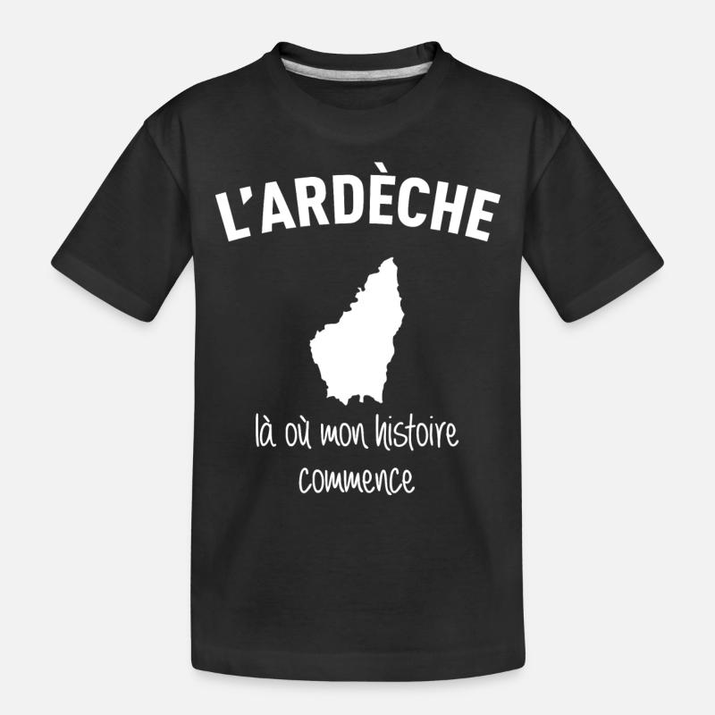 ardeche-histoire - T-shirt bio Premium Enfant - noir