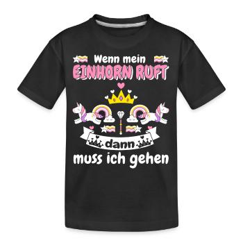 Appels de la Licorne - je dois aller - T-shirt bio Premium Enfant - noir - Devant