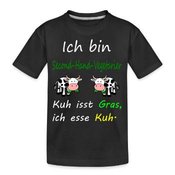 Kuh - Kinder Premium Bio T-Shirt - Schwarz - Vorne
