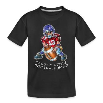 Daddy's little football star - baby footballer - Kids' Premium Organic T-Shirt - black - Front