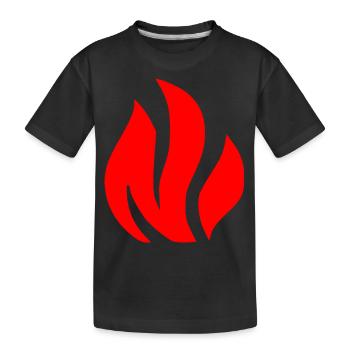 Fire Flames - Kids' Premium Organic T-Shirt - black - Front
