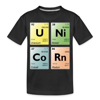 Tableau périodique Unicorn - T-shirt bio Premium Enfant - noir - Devant