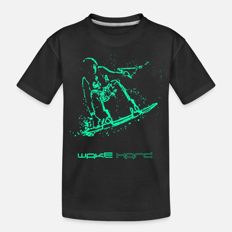 Wakeboarder - Kinder Premium Bio T-Shirt - Schwarz