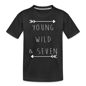Anniversaire enfant sept ans 7 anniversaire enfant - T-shirt bio Premium Enfant - noir - Devant