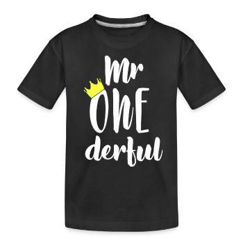 premier anniversaire garçon enfant cadeau d'anniversaire - T-shirt bio Premium Enfant - noir - Devant
