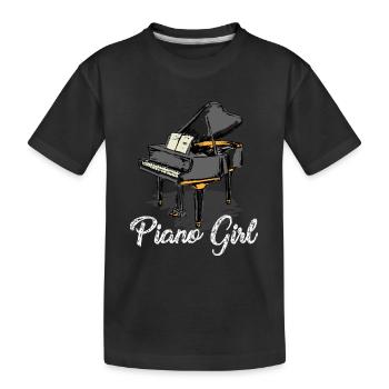 Piano Girl - Piano - T-shirt bio Premium Enfant - noir - Devant