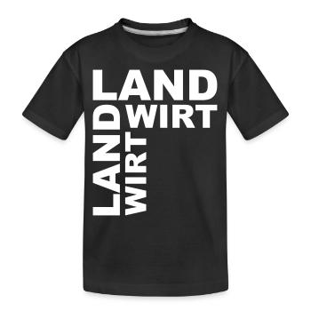Landwirt - Kinder Premium Bio T-Shirt - Schwarz - Vorne