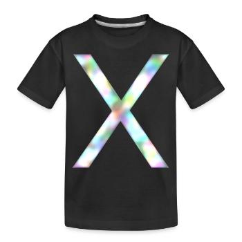 X - Arc-en-ciel - T-shirt bio Premium Enfant - noir - Devant