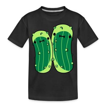 2 kleine gurken mit suessem - Kinder Premium Bio T-Shirt - Schwarz - Vorne