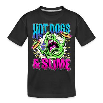 Ghostbusters Hot Dogs And Slime - Kids' Premium Organic T-Shirt - black - Front