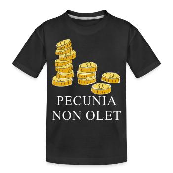 geld stinkt nicht latein weiss - Kinder Premium Bio T-Shirt - Schwarz - Vorne