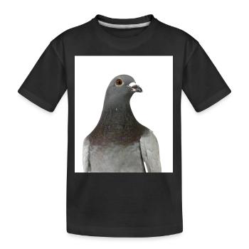 Taube. Pigeon - Kinder Premium Bio T-Shirt - Schwarz - Vorne