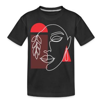AFRO WOMAN - Kids' Premium Organic T-Shirt - black - Front